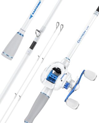 Naturgo Centron Lite Travel Fishing Rod and Reel Combo, Packable Twin-Tips Spinning & Baitcaster Combos, Lightweight IM6 Graphite, Portable Multi-Piece Kit for Bass Trout, Freshwater Travel