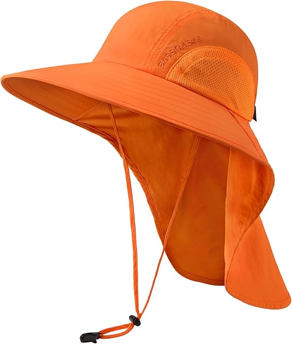 Naturgo UPF 50+ Unisex Water Resistant Wide Brim Sun Hat with Large Neck Flap Ponytail Fishing Hat for Men Women - 图片 7