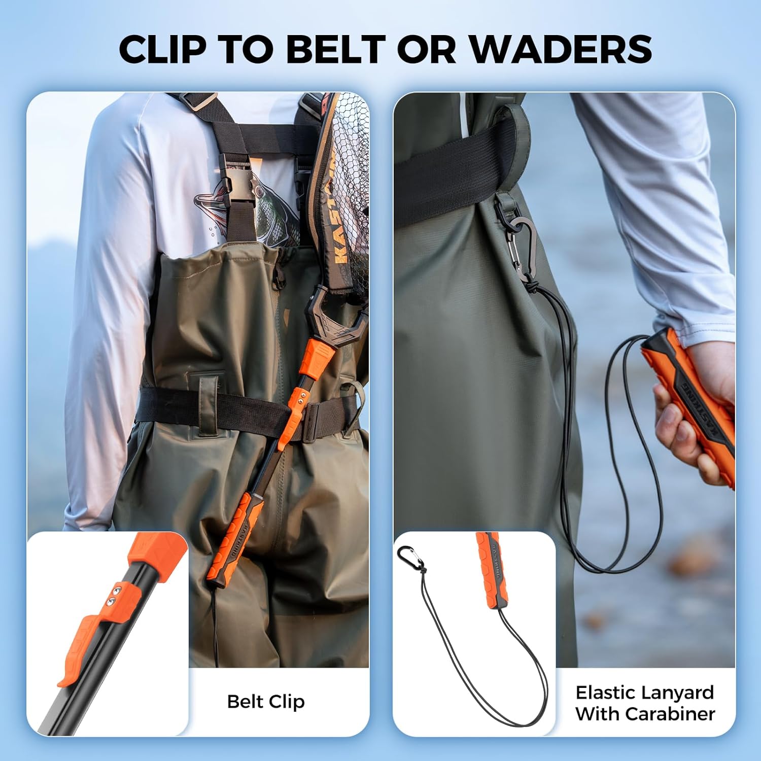 Naturgo Titanet Fishing Net, Durable Aluminum Handle, Non-Slip Hi-Vis Grip, Compact Bag & Lanyard, Ideal for Kayak, Lake, Fly, or River Fishing, 2 Net Options - 图片 6