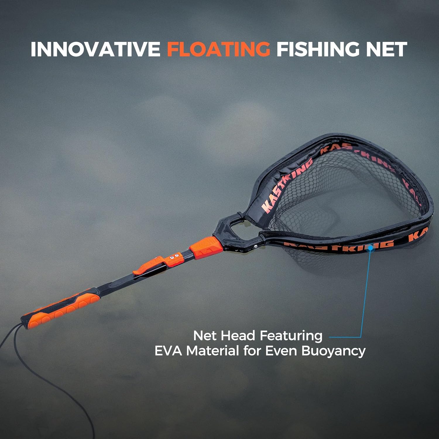Naturgo Titanet Fishing Net, Durable Aluminum Handle, Non-Slip Hi-Vis Grip, Compact Bag & Lanyard, Ideal for Kayak, Lake, Fly, or River Fishing, 2 Net Options - 图片 7