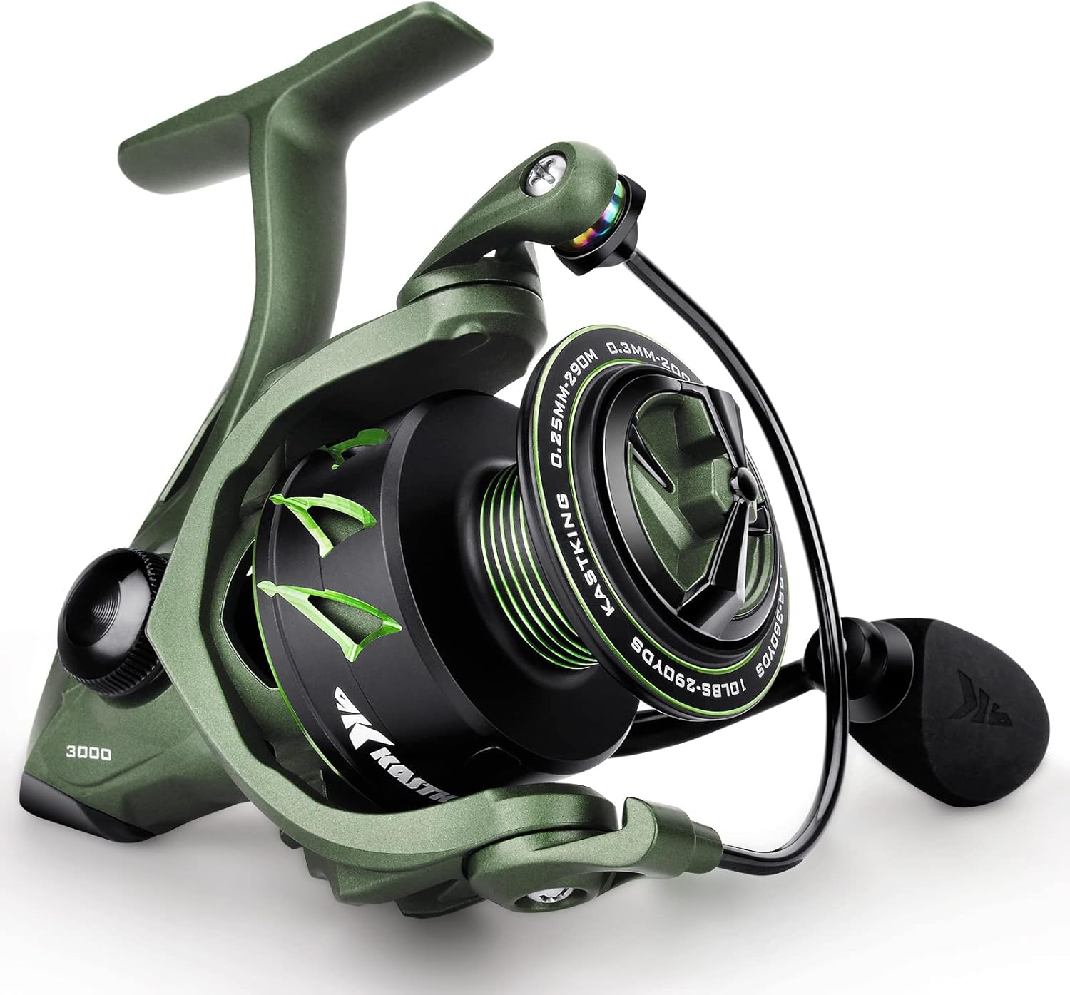 Naturgo Spartacus II Spinning Reel – Sealed Carbon Fiber 22LBs Max Drag – 7+1 Stainless BB for Saltwater&Freshwater – 5.2:1 Gear Ratio – Size 500&1000 Perfect for Ice Fishing