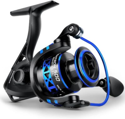 Naturgo Centron & Centron Lite Spinning Reels, Size 500 is Perfect for Ice Fishing, Up to 17.5 Max Drag, 5.2:1 Gear Ratio, Ultra Smooth Powerful, CNC Aluminum Spool, 9+1 BB Light Weight