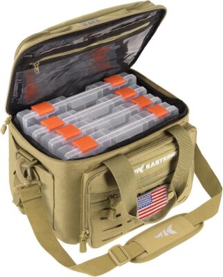 Naturgo Karryall Fishing Tackle Bags with 4 * 3600 Tackle Trays - Saltwater & Freshwater Fishing Gear Storage