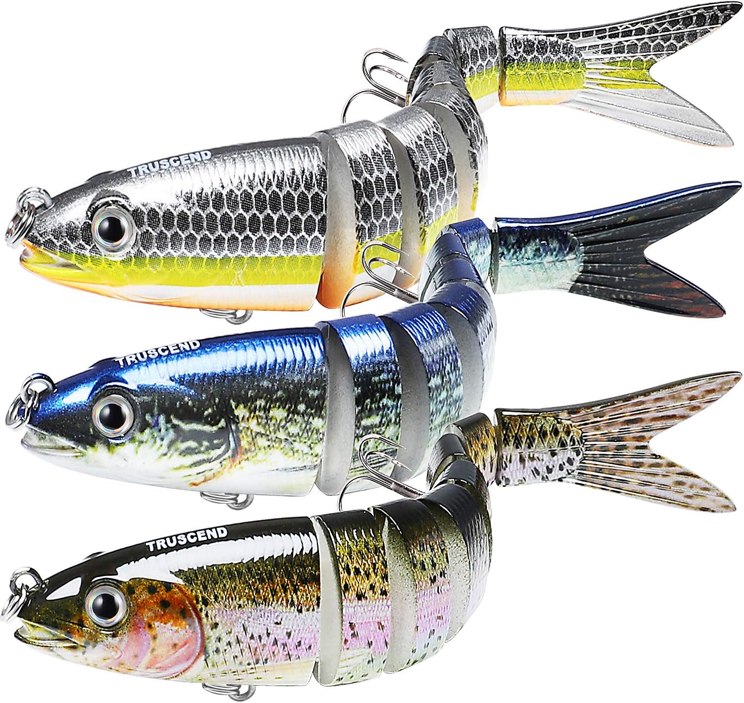 Naturgo Swimmax Easy Catch Fishing Lures with BKK Hooks, Wiggling, Vibrating, Rattling and Gurgling for More Bite, Heavy-Duty Dyneema Fiber Jointed Swimbaits for Bass, Trout, Walleye, Crappie, Pike - 图片 2
