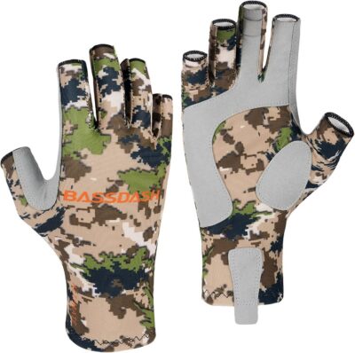 Naturgo ALTIMATE UPF 50+ Sun Protection Fingerless Fishing Gloves Men