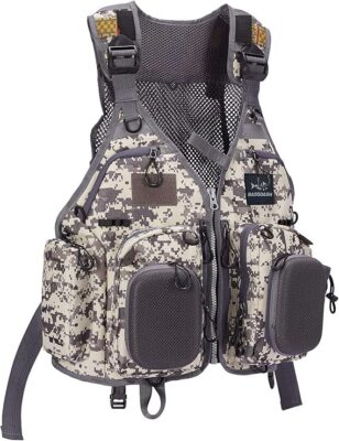 Naturgo Strap Fishing Vest Adjustable for Men and Women, for Fly Bass Fishing and Outdoor Activities