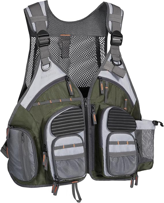Naturgo Strap Fishing Vest Adjustable for Men and Women, for Fly Bass Fishing and Outdoor Activities - 图片 6